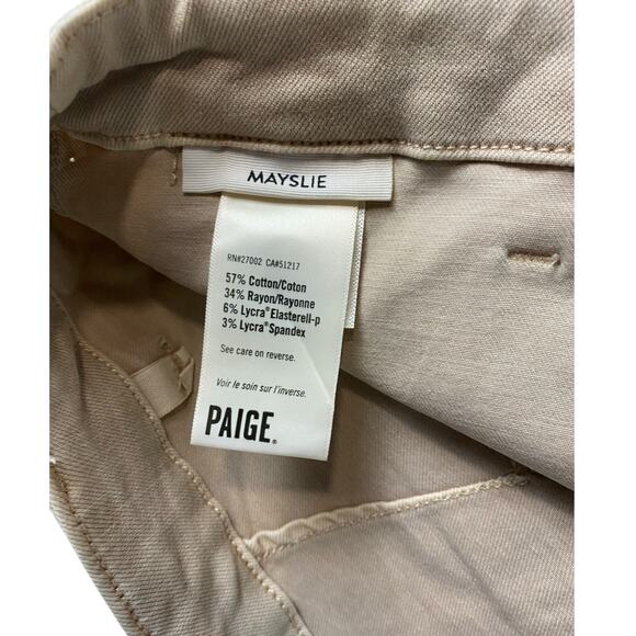 Paige Mayslie Straight Ankle Jeans | Womens 34, Vtg Warm Sand NEW - Picture 11 of 15